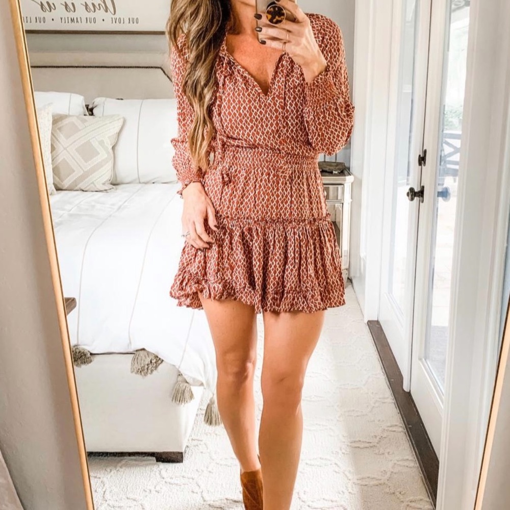 Skylar + Madison smocked/ruched floral print dress